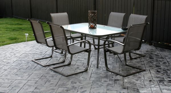 Backyard Concrete Stamping in Bloomington